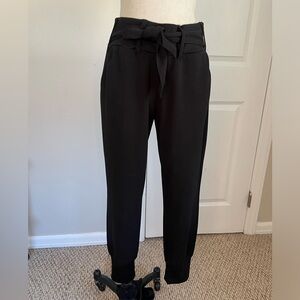 Black slacks wide waistband office wear medium